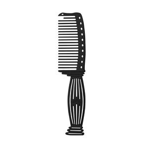 Peigne à cheveux plat antistatique noir JPBQ YS-606, pour salon et usage domestique, manche en plastique, emballage en boîte PC - Peigne à queue de coupe Parthenon - Product Image 1