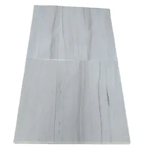 정맥이 있는 유백색 대리석 자연석, 포장 공사용 샌드 블라스트 40x60x2.5cm