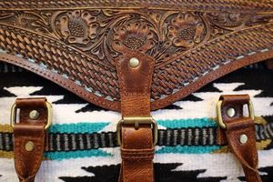 กระเป๋าเดินทางขนาดใหญ่สไตล์โบฮีเมียน, ใหม่ผ้าห่มอานม้าทำด้วยมือหนังวัวแท้แบบตะวันตกใช้ได้ทั้งชายและหญิง - Product Image 4