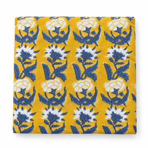 Tela de Algodón Ligera Hecha a Mano en Color Amarillo de Pinksa Fashion, Tela Floral Tejida de 90 GSM 60S60S de Rajasthan para Bebés y Textiles para el Hogar - Product Image 4