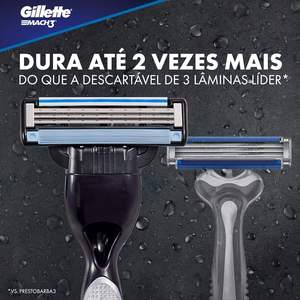 ใบมีดโกนหนวดที่ใช้ร่วมกับ Gill ette Mach3 ได้ – ตลับใบมีดสแตนเลสสตีลสามชั้นเพื่อการโกนที่เรียบเนียน ขายส่งจำนวนมาก - Product Image 5