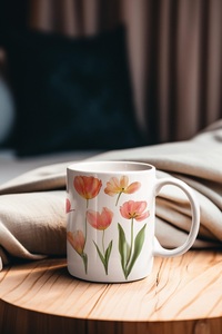 Taza de sublimación de cerámica impresa con arte personalizado portátil para decoración de interiores y taza de café de regalo para amigos y familiares - Product Image 5