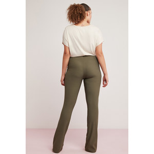 Pantalon évasé extensible côtelé interlock pour femme grande taille ETHIQUET Larissa - Product Image 5