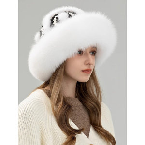 Sombrero de Pescador Estilo Étnico con Protección Cálida para las Orejas, de Piel de Zorro para Invierno, Ideal para Actividades al Aire Libre - Product Image 5