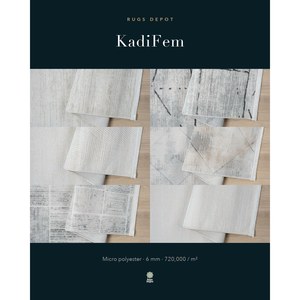 พรมไมโครโพลีเอสเตอร์ขายส่ง KADIFEM KD002 สีเทา ผลิตด้วยเครื่องจักร พรมตุรกี สำหรับห้องนั่งเล่น โครงการโรงแรม - Product Image 3