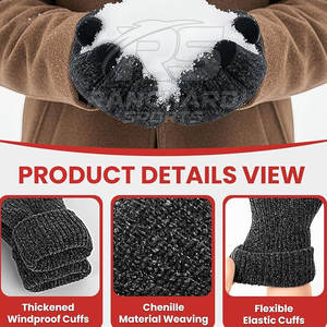 Men Wool <b>Gloves</b> Soft <b>Knit</b> Winter <b>Gloves</b> Outdoor Use Men Wool <b>Gloves</b> Winter Thermal <b>Knit</b> <b>Gloves</b> Outdoor Casual - Product Image 6