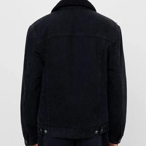 Veste en jean personnalisée pour hommes Manteau en denim d'hiver 100% coton Veste en jean simple et stylée pour hommes - Product Image 5