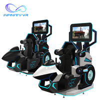 Máquina de Realidad Virtual 9D InfinityVR, Simulador de Movimiento 3 en 1 con Rotación de 360 Grados para Carreras, Tiro y Vuelo