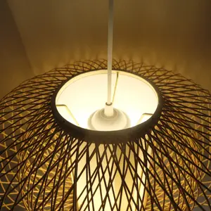 Estilo antigo Handmade Bambu Pingente Lâmpada Restaurante Lanterna Chandelier Luz De Bambu Para Exportação Em Massa