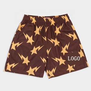 Pantalones Cortos Deportivos de Malla para Hombre, Talla Grande, Estilo Casual de Verano, Cintura Elástica, Tejido de Punto, Diseño Personalizable por Sublimación, Secado Rápido - Product Image 5