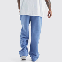 Pantalon de survêtement athlétique confortable taille haute coupe droite en molleton de velours côtelé respirant 100% coton pour hommes, femmes et jeunes, grandes tailles, design tendance
