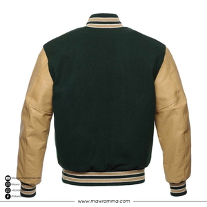 Veste universitaire pour homme personnalisée 100% coton, streetwear vintage, bomber, patchwork, logo brodé, luxe, sportive, imperméable - Product Image 5