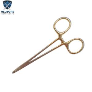 Porte-aiguilles TC en or, best-seller, 4,5 pouces, mâchoires en carbure de tungstène, acier inoxydable, instrument chirurgical, prise en main précise, durable - Product Image 1