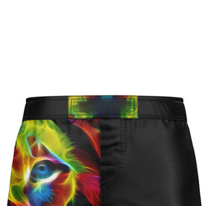 Custom Sublimated <b>Combat</b> Sports MMA <b>Shorts</b> Reinforced Stitching Satin Polyester Cartoon Pattern Breathable Windproof Drawstring - Product Image 3
