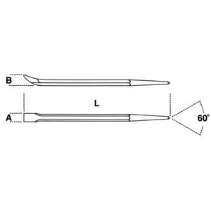 BETA-Premium Non-Sparkling Pry <b>Bars</b> Flat and Pointed Bent <b>Ends</b> - Product Image 2