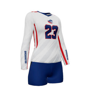 Pantalones cortos de Jersey de voleibol de manga completa transpirable de secado rápido de alta calidad, jersey de uniforme de voleibol sublimado de voleibol personalizado - Product Image 1