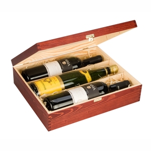 Dernier modèle de boîte de rangement pour bouteilles de vin de luxe de la meilleure qualité avec serrure 3 packs de boîte de rangement pour bouteilles de vin en bois à vendre avec design et taille personnalisés - Product Image 1