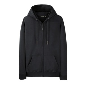 เสื้อสเวตเตอร์มีฮู้ดแขนยาวสำหรับผู้ชาย, แจ็กเก็ตลำลองสีดำมีซิปและกระเป๋าเสื้อผ้าสำหรับฤดูใบไม้ร่วงและฤดูหนาว - Product Image 3