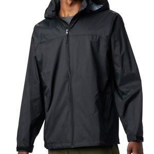 Chaqueta Acolchada Cortavientos para Hombre, Color Negro Sólido, Cierre de Cremallera, Cuello Alto, Estilo Casual para Otoño, Exterior de Poliéster - Product Image 3