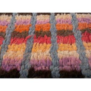 Alfombra de Lana Anudada a Mano Nuray, Patrón Geométrico Rosa y Morado para el Hogar, Pasillo, Sala de Estar, Rectangular, Pae-4523, Técnica de Alfombra Hecha a Mano - Product Image 3