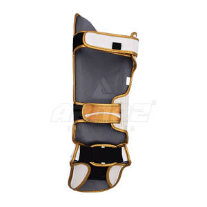 Espinillera suave con protección en el empeine para boxeo o artes marciales, espinillera de boxeo con sujeción de gancho y bucle - Product Image 3