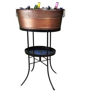 Hot Selling Portable Metal Silver Ice <b>Bucket</b> Wine Cooler <b>with</b> Black <b>Stand</b> for Beer <b>Bucket</b> for Party Wedding Decors Wholesale - Product Image 4