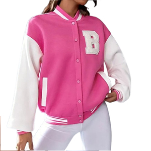 Veste de survêtement pour femme à col rond personnalisé, service OEM, qualité supérieure, broderie unique, veste de survêtement pour femme imprimée - Product Image 5