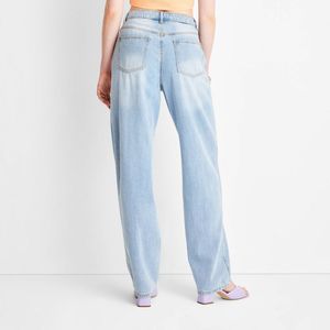 Jeans Baggy da Donna Future Collective Alani Noelle Blu a Vita Media, Taglia 10 - Pantaloni in Denim Traspiranti e Lavabili, Stile Semplice e alla Moda - Product Image 2