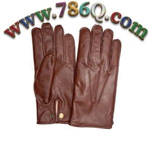 ถุงมือหนังสีดำสำหรับผู้ชาย, ถุงมือหนังทนทานต่อการตัดมือ - Product Image 1
