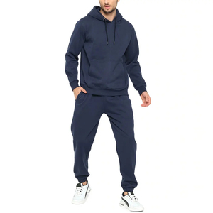 2024 nouveautés Logo personnalisé hommes Slim Joggers ensemble couleur unie vêtements de sport pour printemps hiver Gym utilisation-imprimé pantalons de survêtement à capuche - Product Image 1