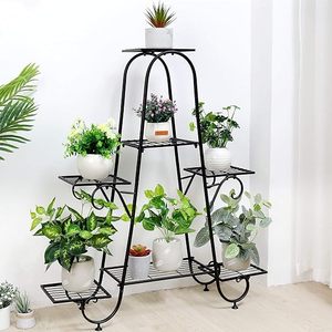 Soporte de exhibición de macetas de plantas de flores de jardín personalizado estante de exhibición de metal floristería de belleza de flores decorativas - Product Image 5
