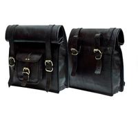 Selle en cuir Sac de moto fait main sacoches de vélo Pochette latérale de moto porte-bagages arrière sac de queue de vélo