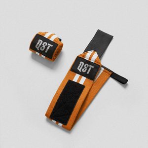 Muñequeras de Algodón para Levantamiento de Pesas con Logotipo Personalizado OEM, Antideslizantes, Resistentes, Elásticas y a Rayas para Entrenamiento en Gimnasio - Product Image 1