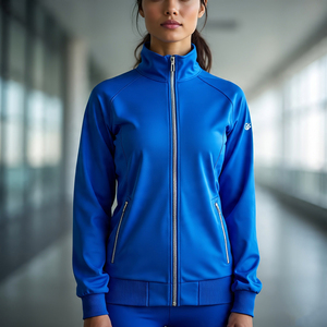 Veste d'entraînement pour femmes Tissu de coton imprimé pour le yoga, la randonnée et le football Vestes de sport d'hiver et d'automne pour femmes - Product Image 4