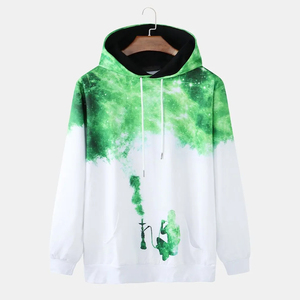 Sweat-shirt à capuche oversize imprimé uni en coton 100 % thermique à manches longues pour hommes, vente en gros, sublimation écologique - Product Image 1