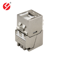Conector Keystone RJ45 STP Cat5e/Cat6/Cat6A blindado sin herramientas para placa de pared, panel de conexiones y cableado de red AWG
