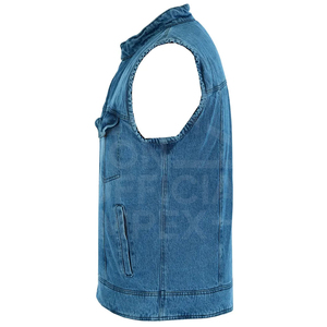 Venta al por mayor moda hombres Chaleco de mezclilla diseño personalizado Pakistán Fabricación de alta calidad transpirable diseño premium hombres Chaleco de mezclilla - Product Image 4