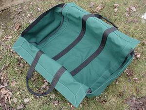 Portador de troncos de leña de cuero de vaca genuino con logotipo personalizado Frontier Collection Bolsa de transporte Soporte OEM - Product Image 2