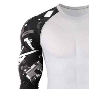 T-shirt de compression pour homme, nouveau style, logo personnalisé imprimé, disponibilité en gros - Product Image 2