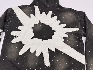 Survêtement de course évasé en coton pour l'hiver pour hommes, nouveau style de survêtement à capuche, ensemble de sweat à capuche streetwear uni - Product Image 6