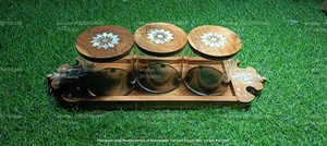 Luxury Acrylic Sweets Box with Mother of Pearl Wood Lid Lacquer Finish Candy <b>Storage</b> for Wedding Ramadan Festival Gift Packaging - Product Image 6