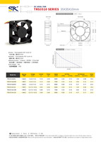 Ventilateur de refroidissement axial DC série STK TRS3510 35*35*10mm 5V/12V électrique en plastique étanche IP58 à double roulement à billes PWM