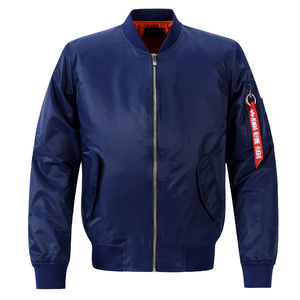 OEM Venta al por mayor de los hombres personalizados de nailon chaqueta de bombardero Slim Fit Stand Collar a prueba de viento de vuelo prendas de vestir Militi Color Diseño para el invierno - Product Image 5