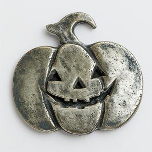 Lanterne citrouille en aluminium de qualité supérieure, vernis patiné artisanal avec piercing sculpté, idéale pour la saison d'Halloween de luxe - Product Image 3