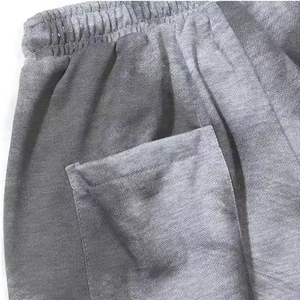 Custom High Quality 100% Cotton French Terry <b>Men's</b> Street Style Vintage Hot <b>Shorts</b> Raw Hem Windproof Drawstring Closure Mid - Product Image 5