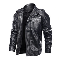 2024 nouvelle mode hommes veste en cuir poitrine grandes poches marron veste en cuir hommes fermeture éclair moto veste grande taille manteaux
