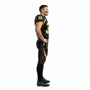 Vêtements de sport de football américain pour hommes personnalisables, respirants, en jersey 100% polyester, pantalon avec manches courtes, uniforme personnalisé - Product Image 3