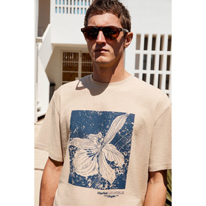 T-shirt à manches courtes et col rond pour homme GRIMELANGE NORD, imprimé, 100% coton biologique, taille oversize - Product Image 4