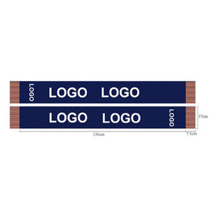 customized design sportswear sustainable <b>scarves</b> 100 percent <b>knitted</b> fans <b>scarf</b> double sided football scarfs oem services trendy - Product Image 2