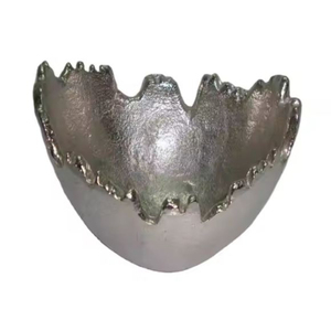 Cuenco creativo de aluminio plateado para servir frutas de mesa, cuenco decorativo de aluminio fundido para uso en restaurantes de Hotel - Product Image 6